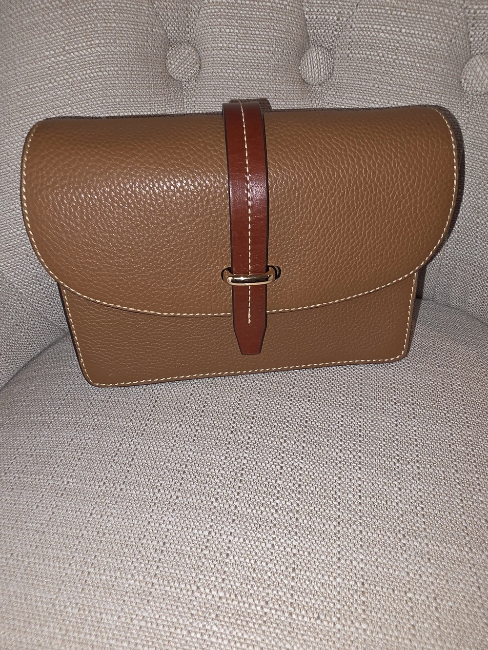 Dooney And Burke Brown Leather Crossbody Bag